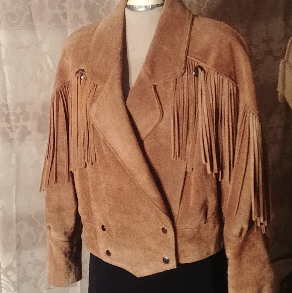 Women's Vintage Fringed Suede Jacket
